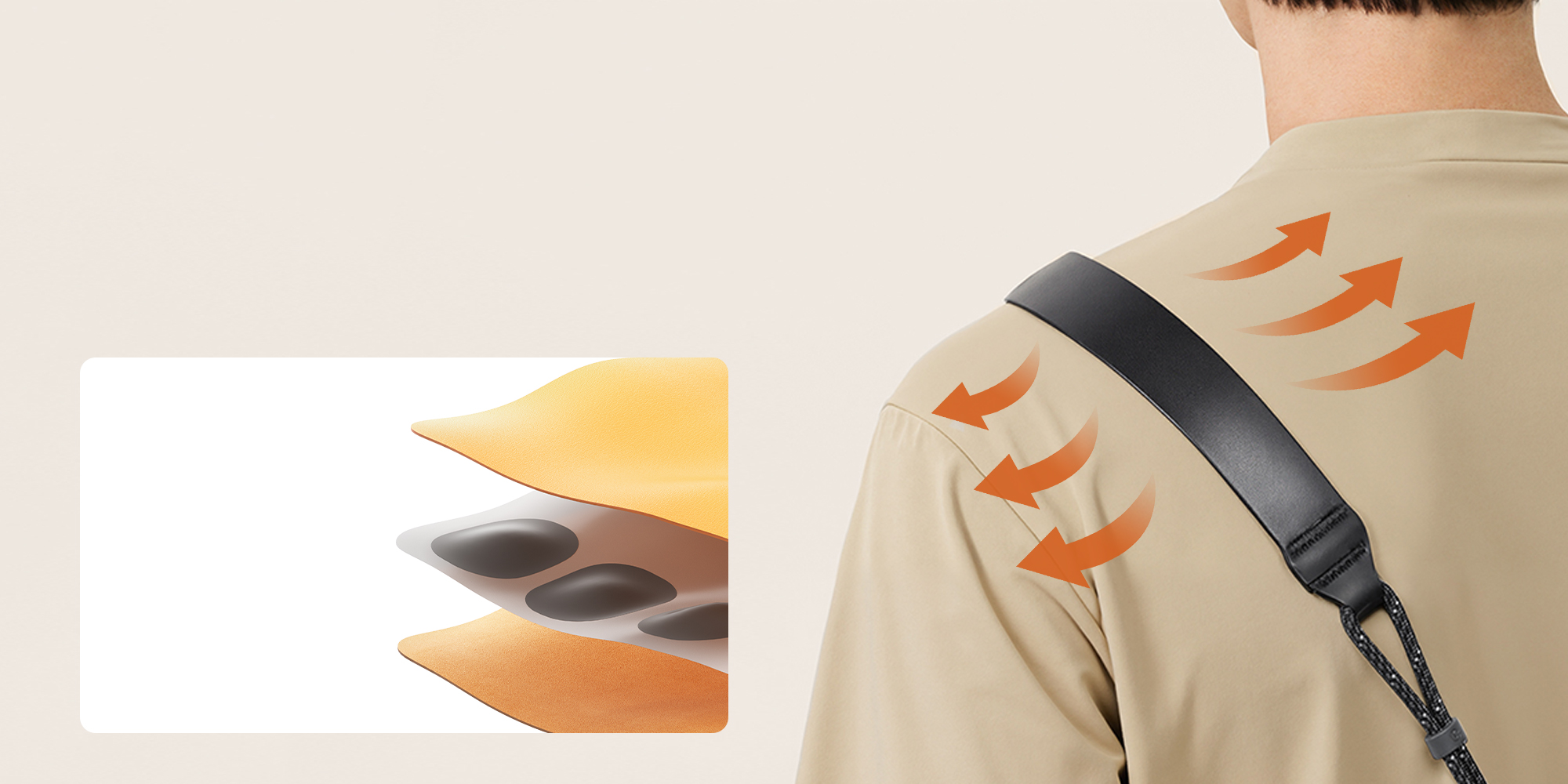 width=100% Pasek do aparatu Ulanzi CSS2 U-Snap - niebieski